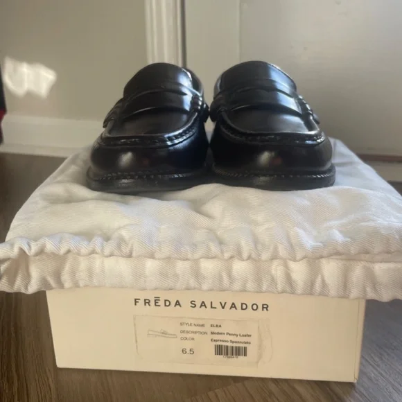 Freda Salvador Espresso Spazzolato Elba Penny Loafers - Picture 8 of 10